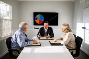Investor comparing investment return vs. investor return for retirement planning