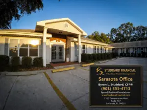 Studdard Financial Sarasota office exterior at 2100 Constitution Blvd Suite 147, fiduciary wealth management firm led by Byron L. Studdard, CFP®
