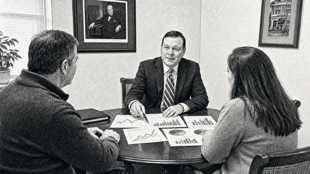 Byron Studdard discussing retirement planning strategies with clients